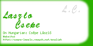 laszlo csepe business card